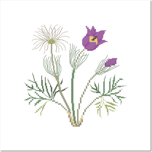 South Dakota State Flower Pasqueflower Wall Art by inotyler